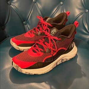 Under Armour Curry Red and Black Men's Sneakers